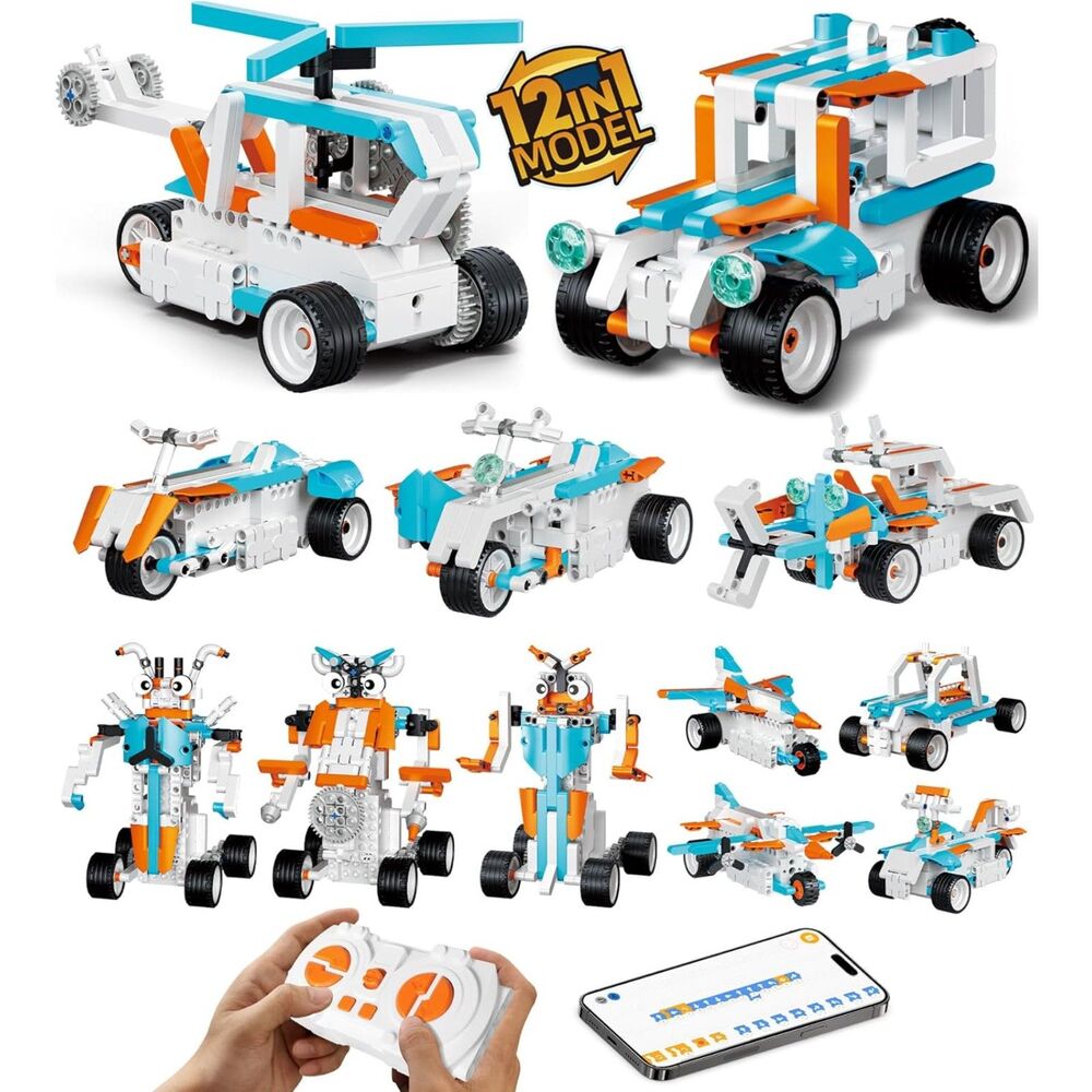 STEM Robot Building Kit, 12-in-1 Building Robot & Remote Control, SL3-6174TOY001